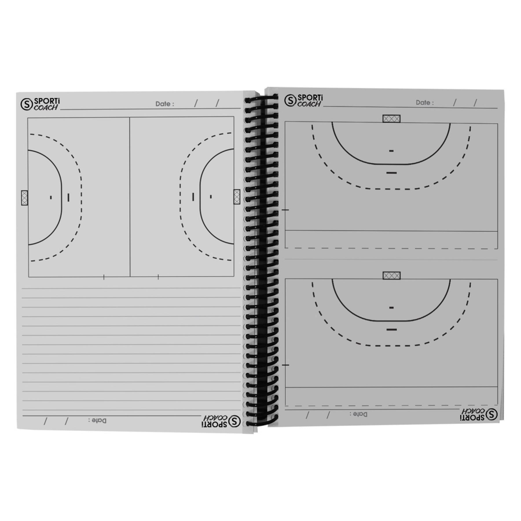 caderno do treinador de andebol em espiral a5 Sporti