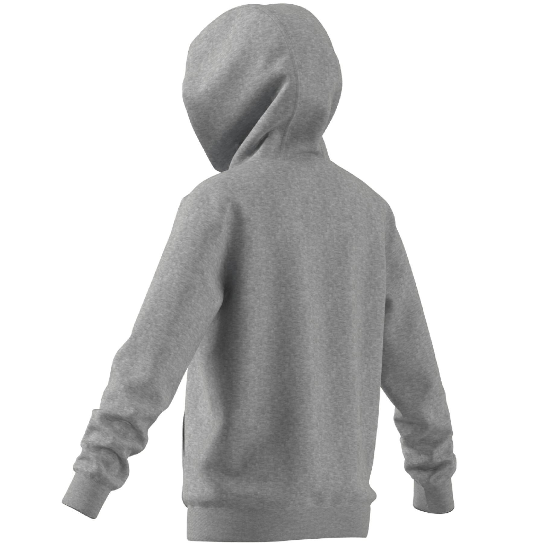 Camisola com capuz com logótipo grande em algodão para criança adidas Essentials