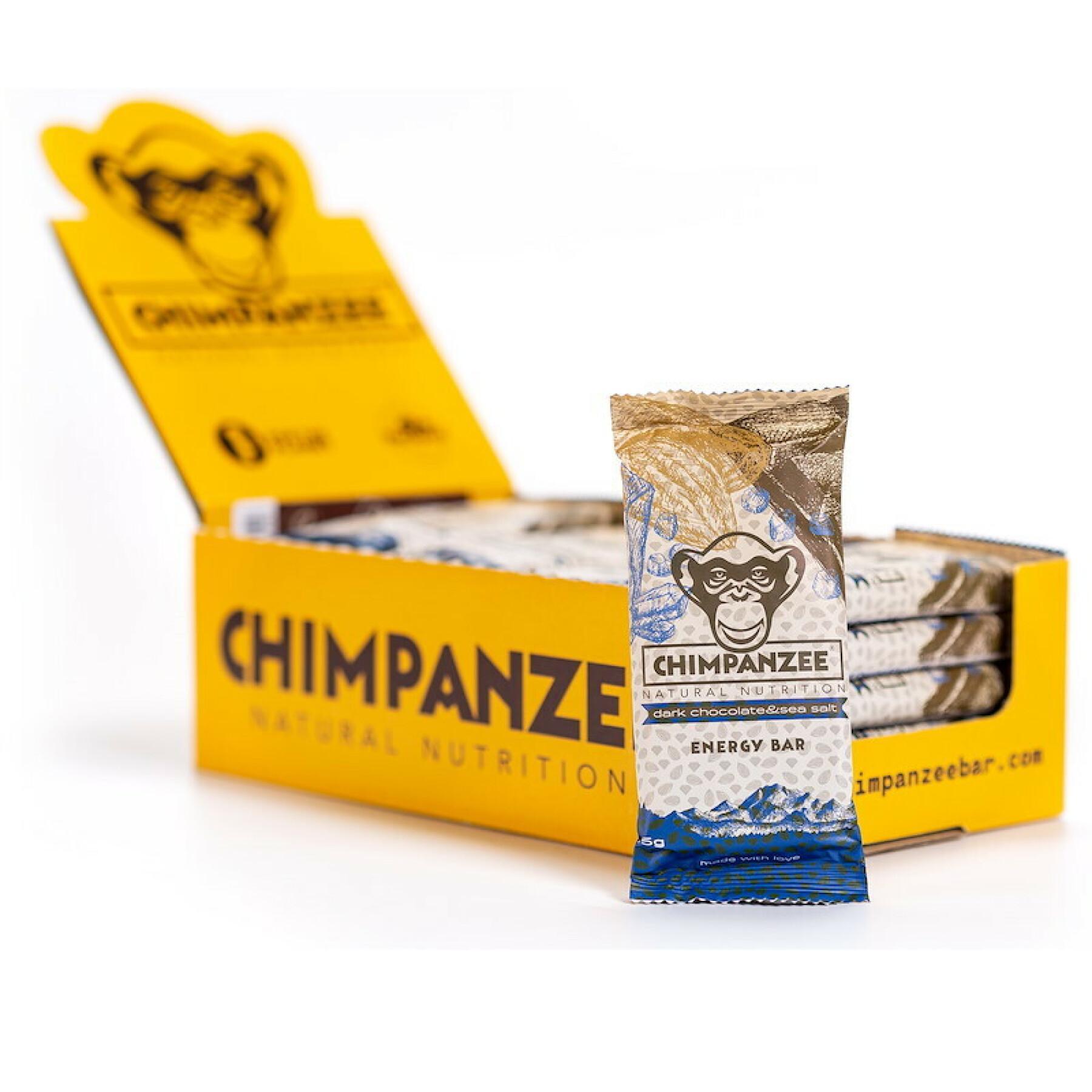 Chocolate preto e barras energéticas de sal marinho Chimpanzee