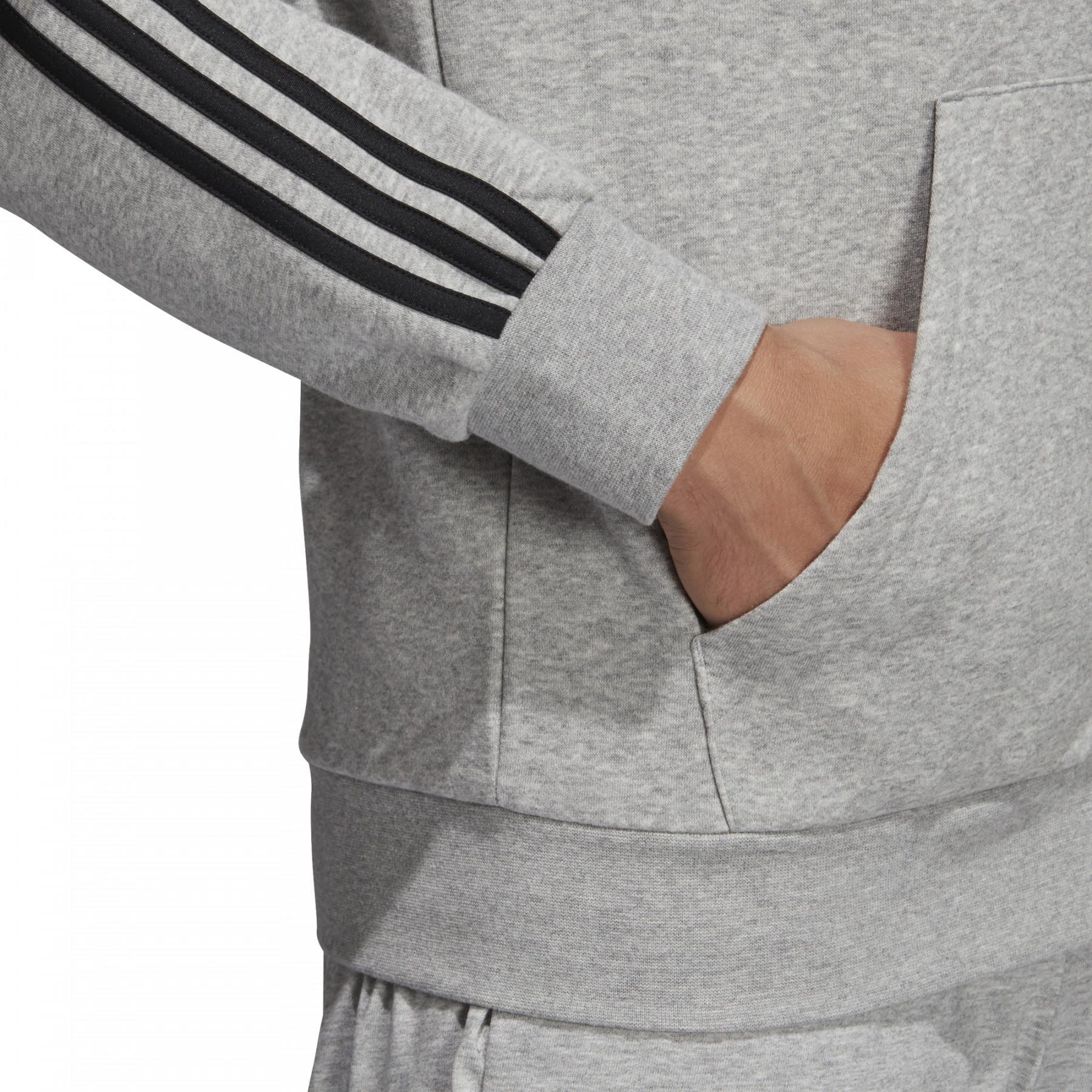 Casaco com capuz adidas Essentials 3-Stripes Fleece