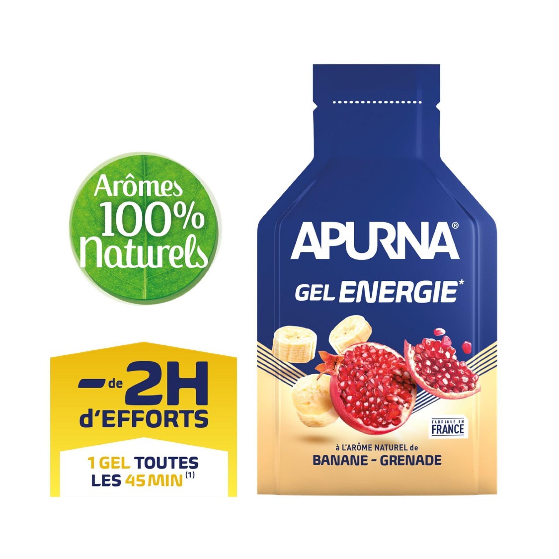 Embalagem de 24 gels Apurna Energie banane grenade - 35g