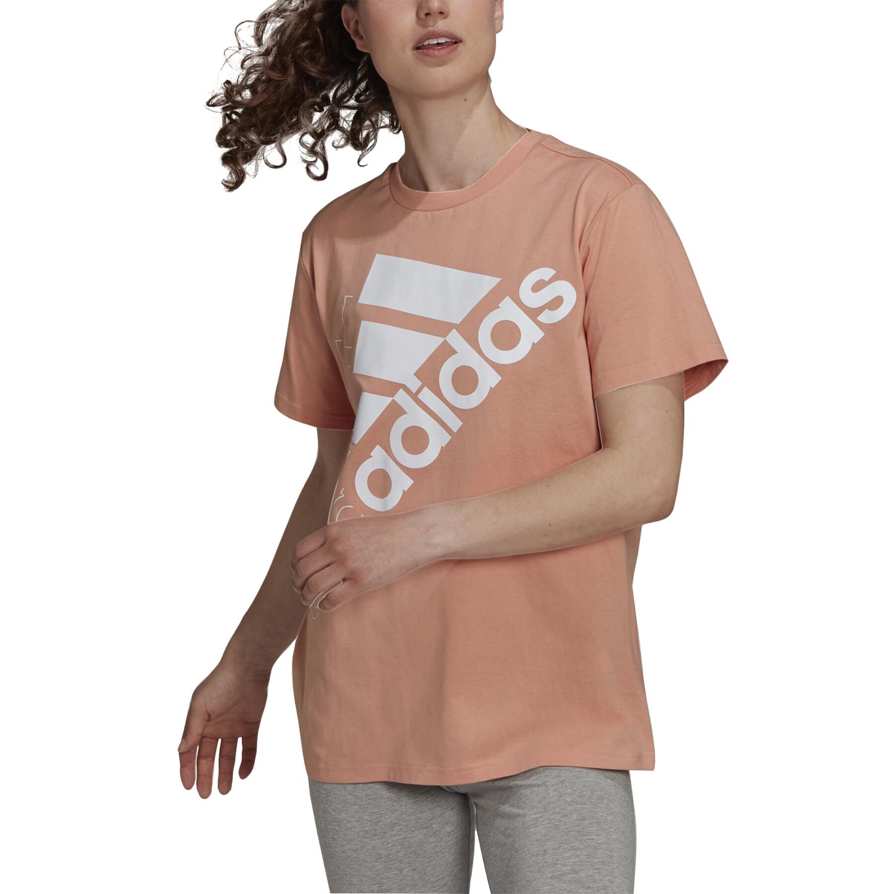 T-shirt mulher adidas Brand Love Slanted Logo Boyfriend