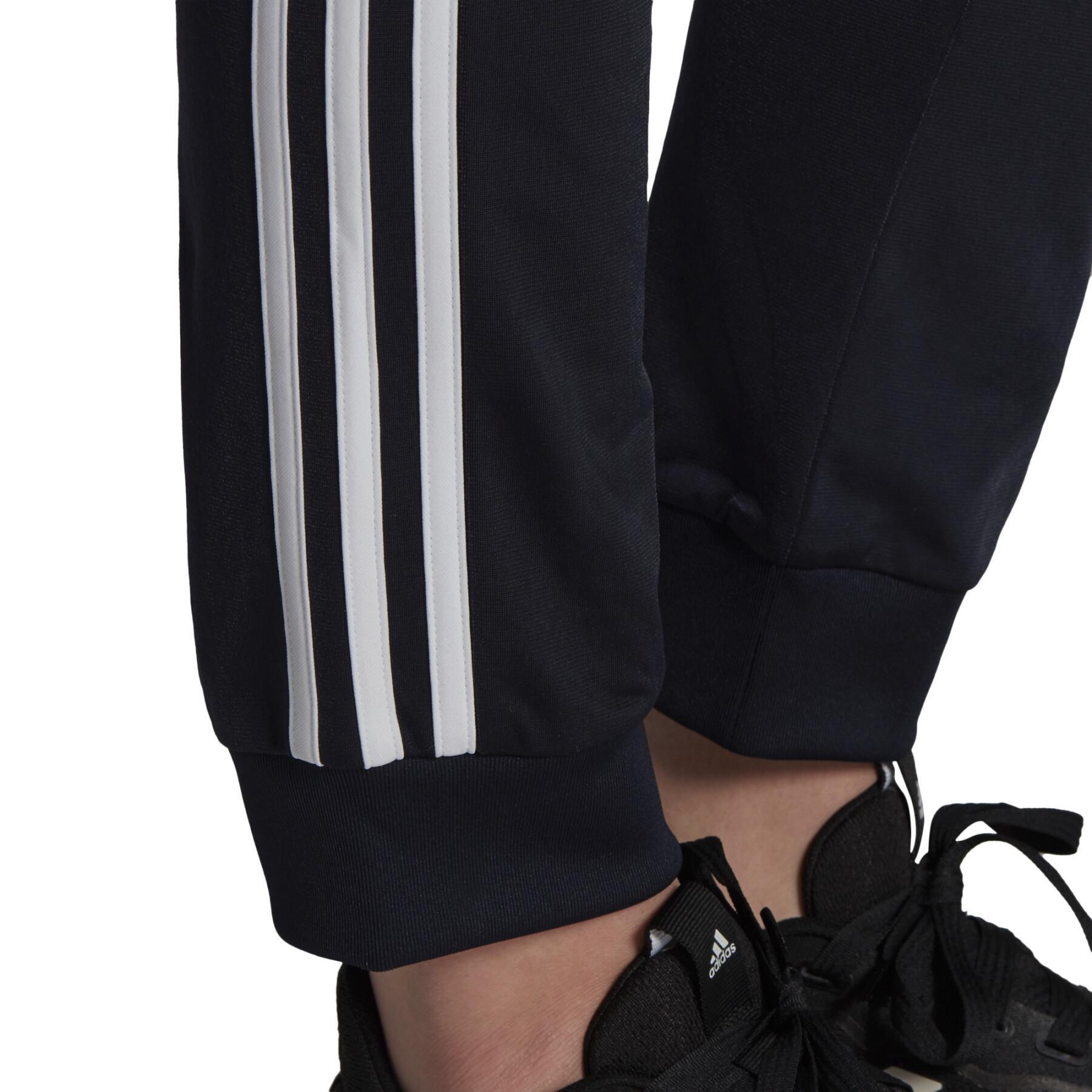Calças femininas adidas Primegreen Essentials Warm-Up Slim Tapered 3-Stripes
