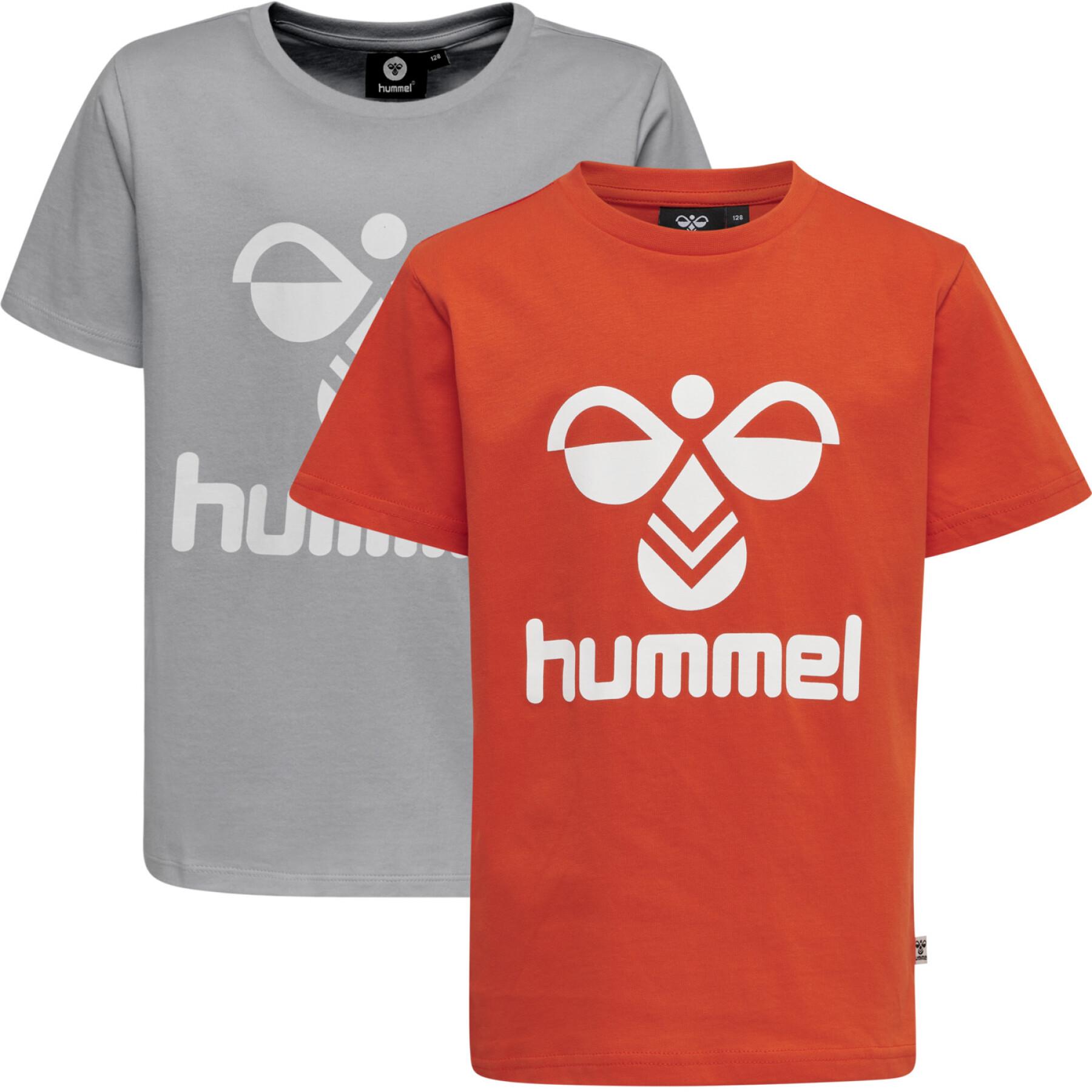 T-shirts para crianças Hummel tres (x2)