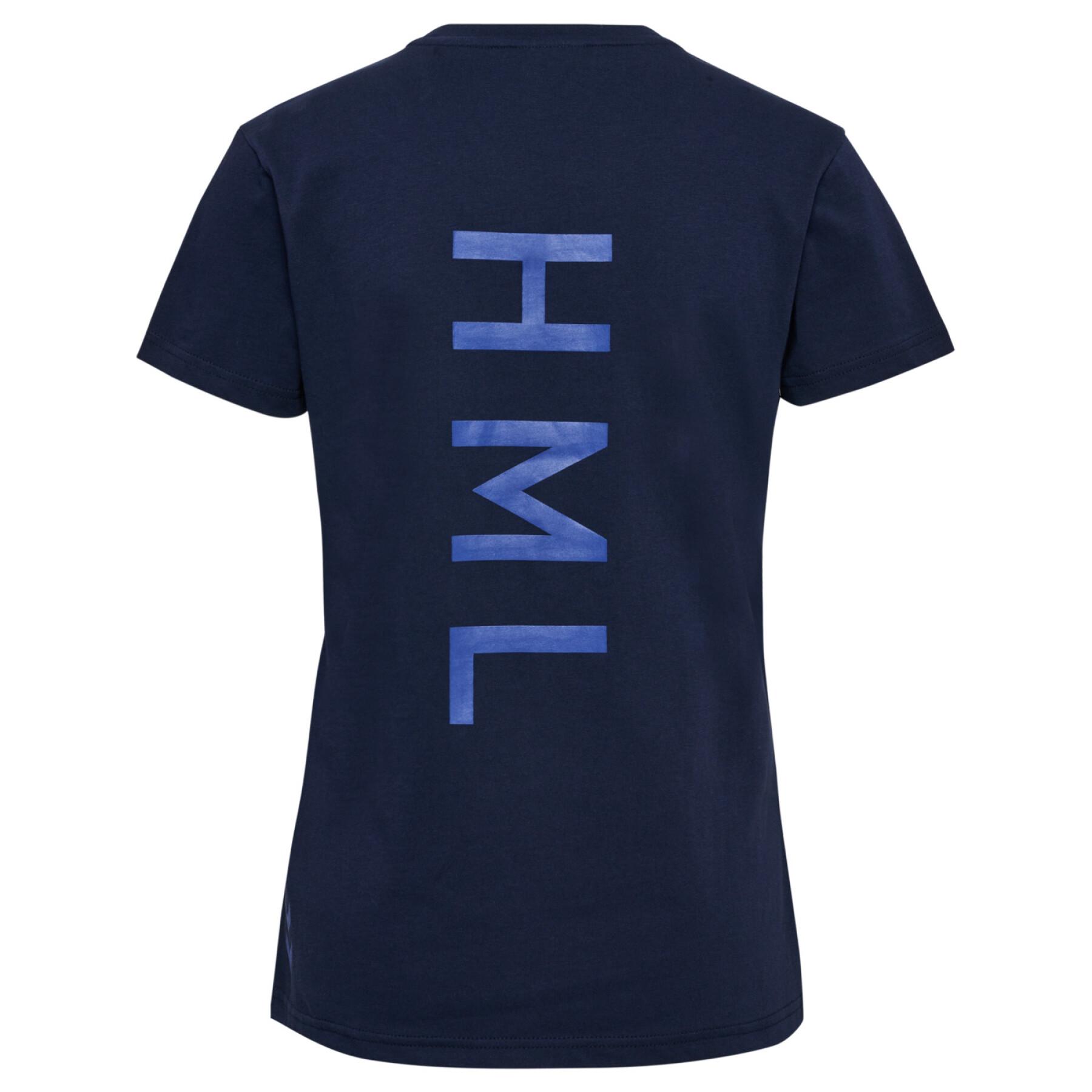 T-shirt de algodão feminino Hummel HmlCourt
