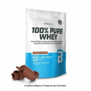 Sacos de proteína de soro de leite 100% pura Biotech USA - Chocolate - 454g
