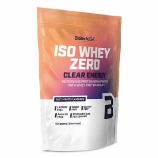 Pacote de 10 sacos de proteína Biotech USA iso whey zero clear - Pasteque - 454g