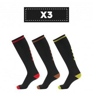 Conjunto de 3 pares de meias escuras Hummel Elite Indoor high (coloris au choix)