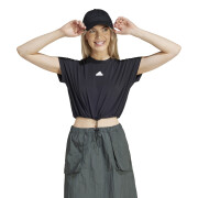 T-shirt curta com cordão elástico para mulher adidas City Escape
