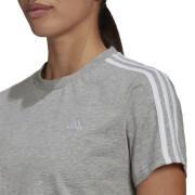 Camiseta feminina adidas Essentials Loose 3-Stripes Cropped